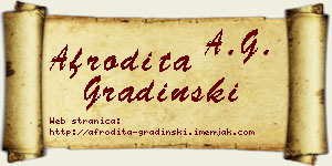 Afrodita Gradinski vizit kartica